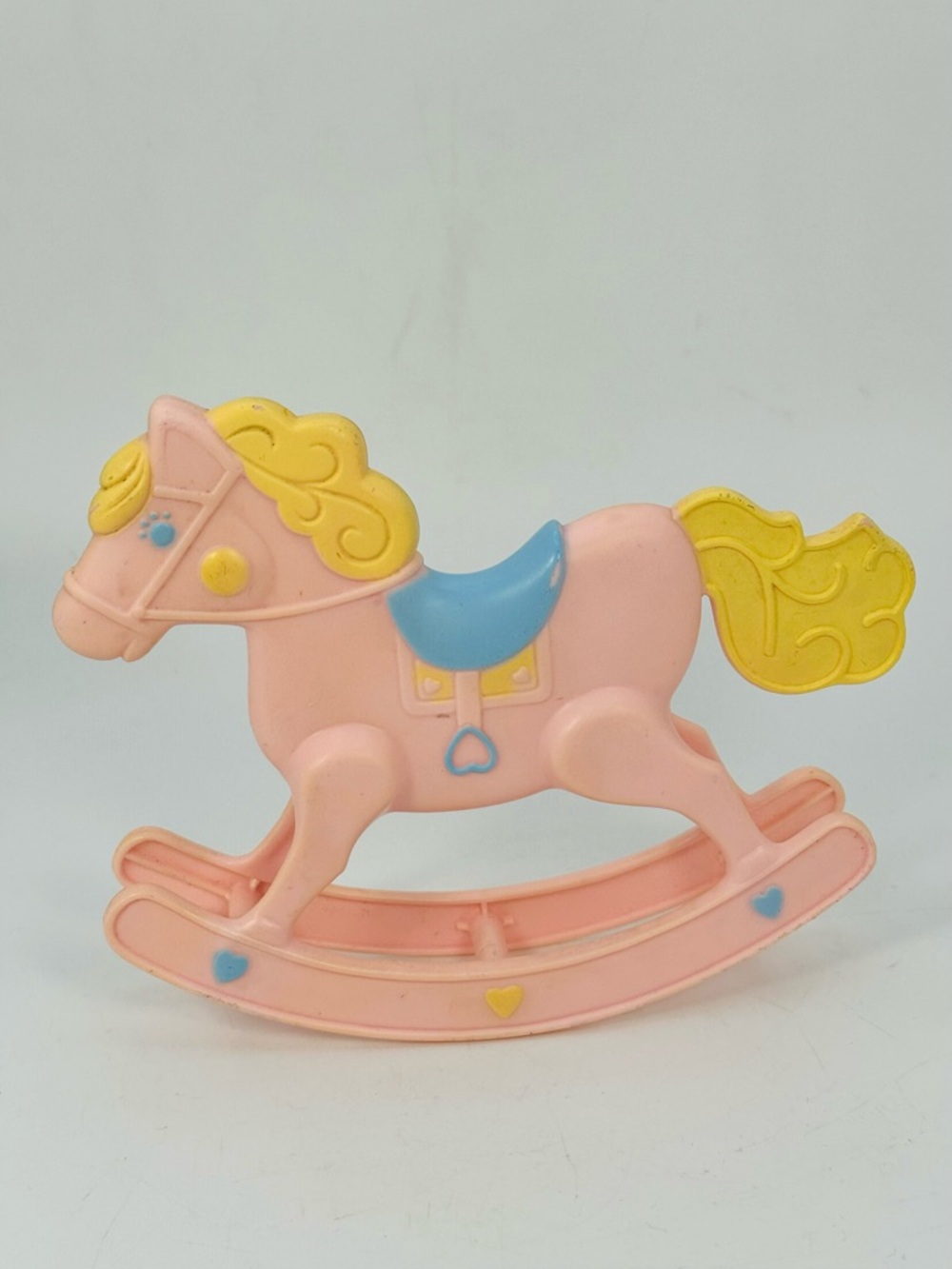 Vintage 80s Mattel Pink Rocking Horse 1984 Barbie Doll Heart Family